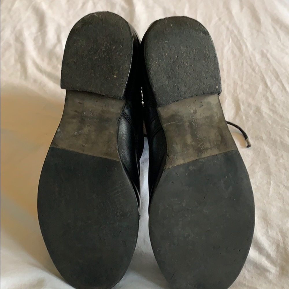 Black with Gold Buckle Arturo Chiang Combat Boots - Picture 6 of 8